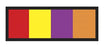 Aspen Surgical ColorTrack Multicolor Instrument ID Sheet Tapes - Instrument I. D. Tape, 1/4", Red, Yellow, Purple and Orange - 152031EEA