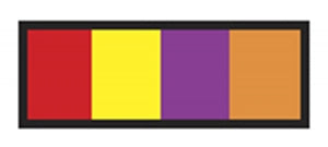 Aspen Surgical ColorTrack Multicolor Instrument ID Sheet Tapes - Instrument I. D. Tape, 1/4", Red, Yellow, Purple and Orange - 152031EEA