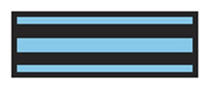 Aspen Surgical ColorTrack Instrument ID Sheet Tapes - Instrument I. D. Tape, 1/4" Sheet, Blue and Black Stripe - 153013EEA
