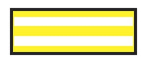 Aspen Surgical ColorTrack Instrument ID Sheet Tapes - Instrument I. D. Tape, 1/4" Sheet, Yellow Stripe - 154005EEA
