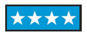 Aspen Surgical ColorTrack Multicolor Instrument ID Sheet Tapes - Instrument I. D. Tape, 1/4", Blue with Stars - 158031EEA