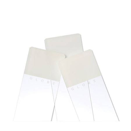 One-Side Frost White Glass Slides Clipped Corners and Beveled Edges