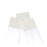 One-Side Frost White Glass Slides Clipped Corners and Beveled Edges