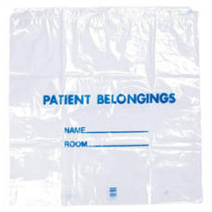 Patient Belongings Bag Drawstring Clear Plastic 20"X20"X4" 250 Per Case