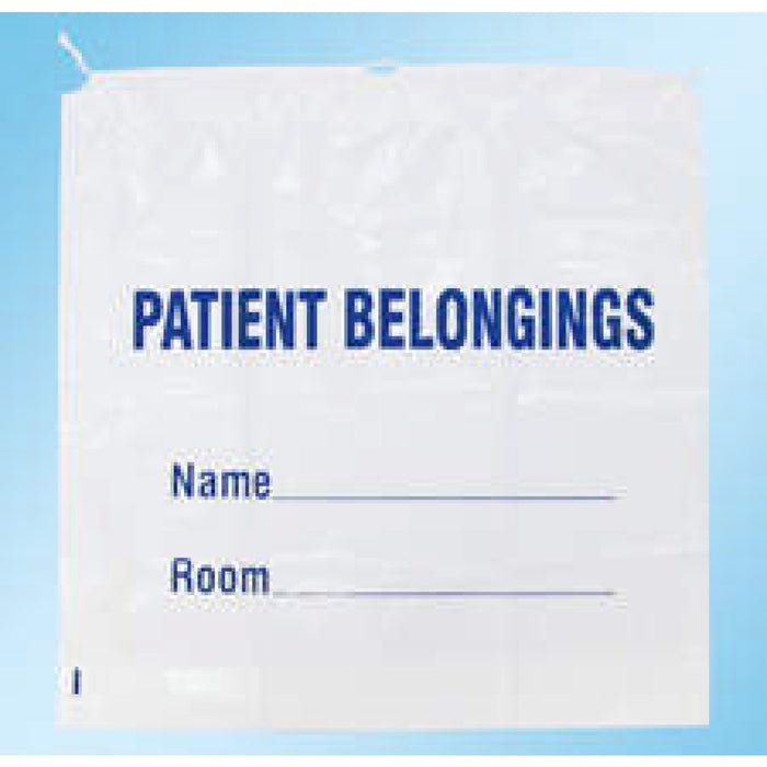 Patient Belongings Bag Drawstring White Plastic 20"X20"X4" 250 Per Case