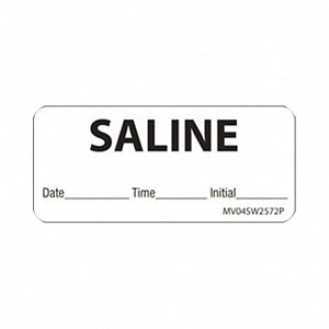 Brady Worldwide Permanent Labels - Permanent Paper Label, Saline, 2-1/4" x 1", White - MV04SW2572P