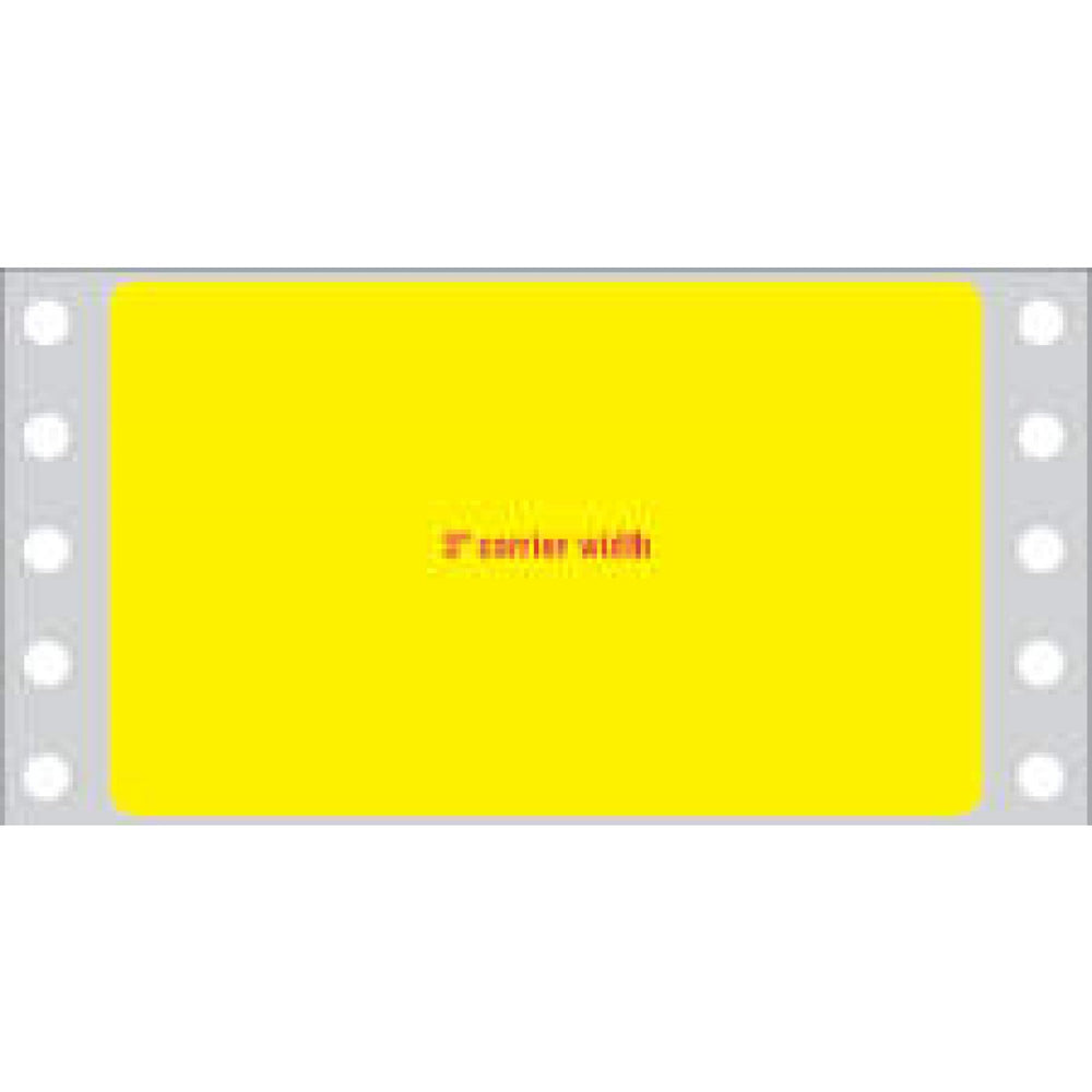 Label Dot Matrix Paper Permanent 4" X 2 7/16" Yellow 2500 Per Case