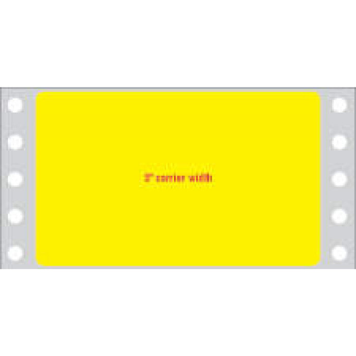 Label Dot Matrix Paper Permanent 4" X 2 7/16" Yellow 2500 Per Case