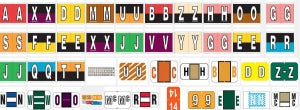 PDC Healthcare Kardex Color Code Alpha Labels - Kardex Label, "S", 1-5/8" x 1-1/4", Orange - 1569