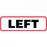 PDC Healthcare Right and Left Labels - "Left" Label, White / Red, 1-1/4" x 3/8" - 59700524