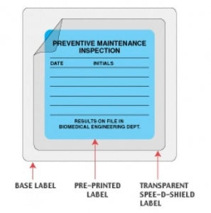 PDC Healthcare Spee-D-Shield Labels - Spee-D-Shield Label, 2-1/4" x 1", Clear - 59701665