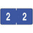 PDC Healthcare Ames Compatible Color-Coded Labels - Ames Compatible Color-Coded "2" Label, 1.5" x 0.75", Dark Blue - 59702413
