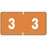 PDC Healthcare Ames Compatible Color-Coded Labels - Ames Compatible Color-Coded "3" Label, 1.5" x 0.75", Orange - 59702414
