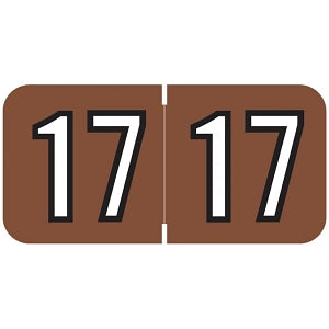 PDC Healthcare Ames Compatible Color-Coded Labels - Ames Compatible Color-Coded "7" Label, 1.5" x 0.75", Brown - 59702418