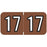 PDC Healthcare Ames Compatible Color-Coded Labels - Ames Compatible Color-Coded "7" Label, 1.5" x 0.75", Brown - 59702418