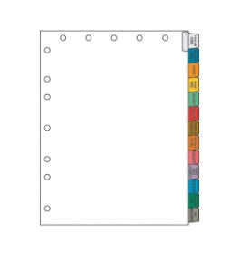 PDC Healthcare Chart Labels - Health History Chart Tab Label, Blue - 59704058