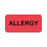 PDC Healthcare Allergic Labels - LABEL, ALLERGY" 1-1/2X3/4, RED, 1000/RL - 59713061