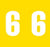 PDC Healthcare AMES Compatible Numeric Labels - Mylar-Coated Ames-Compatible Color-Code Label, Numeric "6," 1-7/8" x 1-7/8", Yellow - 59742375