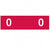 PDC Healthcare AMES Compatible Numeric Labels - Ames-Compatible Color-Code Label, Numeric "0," 1-3/4" x 1/2", Red - 59742416