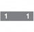 PDC Healthcare AMES Compatible Numeric Labels - Ames-Compatible Color-Code Label, Numeric "1," 1-3/4" x 1/2", Gray - 59742417