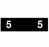 PDC Healthcare AMES Compatible Numeric Labels - Ames-Compatible Color-Code Label, Numeric "5," 1-3/4" x 1/2", Black - 59742421