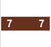 PDC Healthcare AMES Compatible Numeric Labels - Ames-Compatible Color-Code Label, Numeric "7," 1-3/4" x 1/2", Brown - 59742423