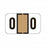 Brady Worldwide Numeric Label - "0 0" Label, Jeter 7300 Compatible, Tan - 7380