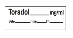 PDC Healthcare Chart Labels - Toradol Chart Label with Space for mg / mL, 500/Roll - AN-201