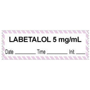 Brady Worldwide Removable Labetalol Anesthesia Tape - Labetalol Tape, 1-1/2" x 1/2", White with Purple - ANS-117