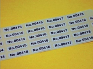PDC Healthcare Consecutive Number Labels - Consecutive Number Label, 5" x 1-1/4" x 5/16", White - CNL050
