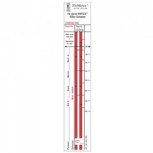 Brady Worldwide Flo-Meter Labels - Flo-Meter Label, IV, 500 mL - FM-V-500