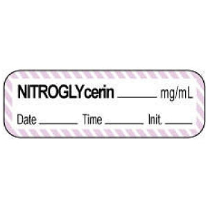 PDC Healthcare Anesthesia Date, Time and Initials Labels - Esmolol Label, 1-1/2" 1/2", White with Violet - LANS-20
