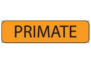 PDC Healthcare FormalinPermanent Warning Label - Primate, Label, Orange, 1-1/4" x 5/16" - MV01FO4192P