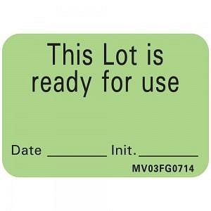 PDC Healthcare Multi-Dose Vial Labels - This Lot Is Ready Medvision Label, Green - MV03FG0714