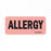 PDC Healthcare FormalinPermanent Warning Label - "Medical Allergy" Label, Fluorescent Red - MV04FR0501