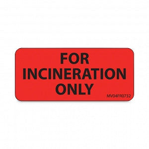 PDC Healthcare Permanent Paper Label - LABEL, PAPER, PERMANENT FOR INCINERATION - MV04FR0732