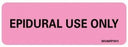 Brady Worldwide Epidural Labels - Epidural Label, Pink, 2-15/16" x 1" - MV06FP7411