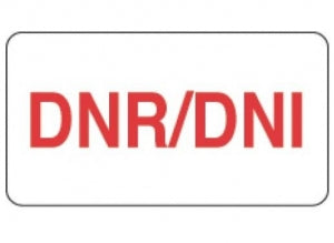 PDC Healthcare DNR / DNI Labels - DNR / DNI Label, White, 1- 5/8" x 7/8" - NFWHP10