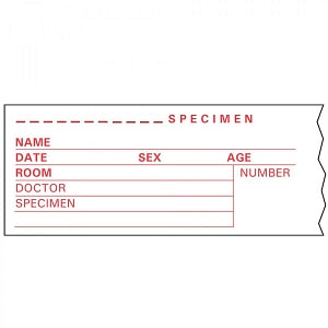 Brady Worldwide Specimen Label Tape - Specimen Label Tape, 2.25" x 1", White - SP-1
