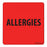 PDC Healthcare Allergy Paper Label - Allergies Label with 1" Core, Fluorescent Red, 2.5" x 2.6" - MV05FR7131