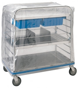 Pedigo Products Distribution Carts - Stainless Steel Distribution Cart with Tote Box Drawers and 2 Shelves, 39.375" x 26.125" x 42.125" - CDS-147-C