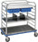 Pedigo Products Distribution Carts - Stainless Steel Distribution Cart with Tote Box Drawers and 2 Shelves, 39.375" x 26.125" x 42.125" - CDS-147-C