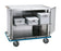 Pedigo CuVerro Handle Case Cart - Stainless Steel Closed Case Cart with 1 Wire Shelf and CuVerro Handles, 45.875" x 28.625" x 39" - CDS-242-CC