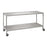 Pedigo Products Central Supply Tables - Stainless Steel Central Supply Table with Lower Shelf and Casters, 84" x 36" x 34" - CDS-3684-W/SC