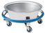 Pedigo Products Sponge Receptacle - Stainless Steel Frame and Basin Kick Bucket with Casters, 8.5 qt. - P-1025-SS