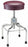 Pedigo Adjustable-Height Backless Stainless Steel Stools - Stainless Steel Exam Stool, No Back or Casters, 21"-35" Screw Adjustable, Black - P-1038-SS-BLK