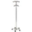 Pedigo Products Foot Operated IV Stands - Stainless Steel IV Pole with 5-Leg Base, Foot Pedal Height Adjustable, Clearview - P-1576-CV