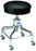 Pedigo Adjustable-Height Round Rolling Stools - Exam Stool with Casters, No Backrest, Screw Adjustable, Black - P-36-BLK