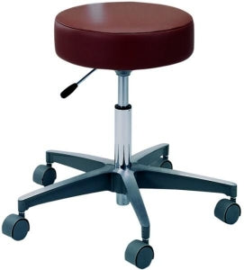 Pedigo Pneumatic Aluminum Stools - Exam Stool with Aluminum Base, 2" Casters, No Backrest, 19.5"-24" Pneumatic Hand Adjustment, Black - P-526-GS-BLK