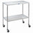 Pedigo Products Instrument Tables with Shelf - Stainless Steel Instrument Table with Shelf and Casters, 33" x 18" x 34" - SG-86-SS
